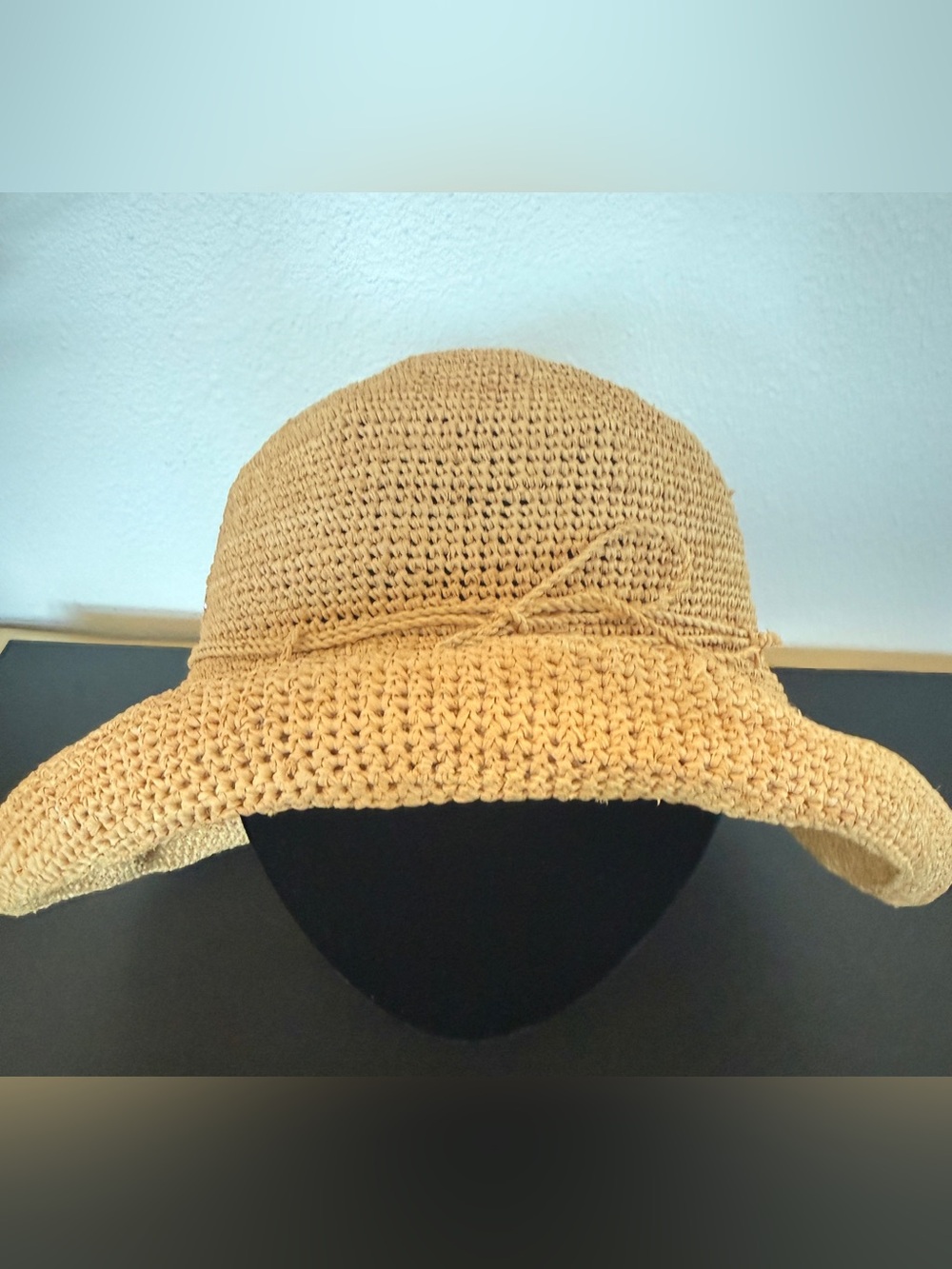 Helen Kaminski Provence 12 Raffia Crochet Wide Brim Packable Sun Hat